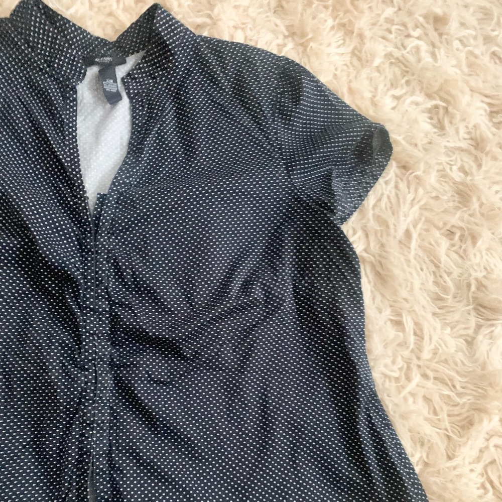 Alfani | Polka Dot Button Up Shirt Short Sleeve - Picture 6 of 10